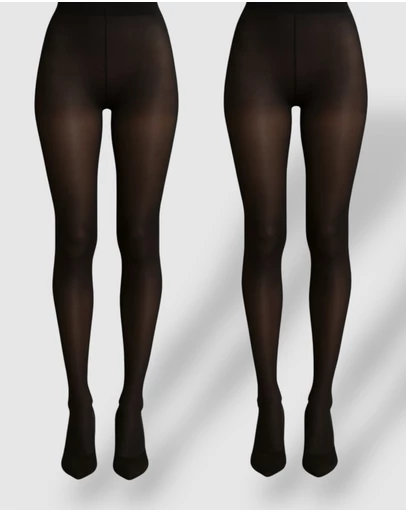 High Heel Jungle - Sculpt 40 Denier Opaque Tights – 2 Pack