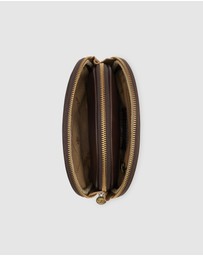 Republic of Florence - Duo Matt Chocolate Leather Pouch Set