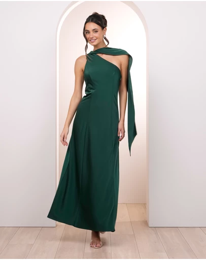 Pilgrim - Kyra One Shoulder Drape Dress