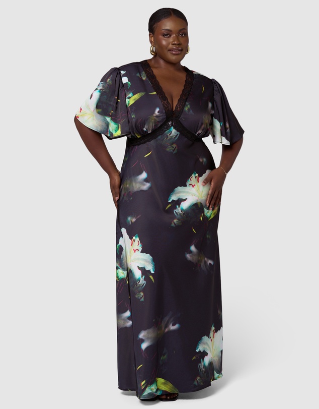 Pink Dusk by Curve Project - Electric Vibe Maxi Dress