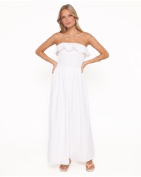 Petal & Pup - Gilbert Strapless Maxi Dress - White