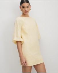 AERE - Eloise Linen Mini Shift Dress