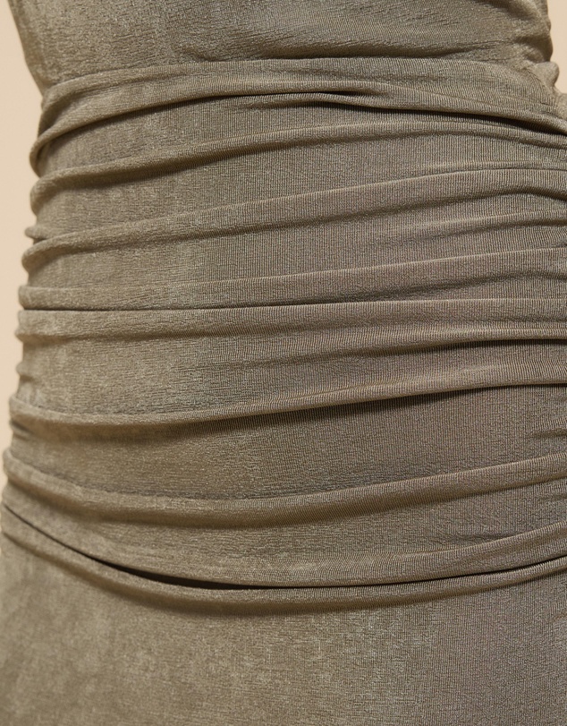 CHANCERY - Draped Bodice Halter Jersey Dress