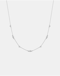 Ania Haie - Ania Haie Silver Sparkling Bezel Cubic Zirconia Station Necklace