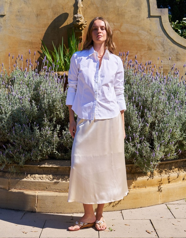 CAMIXA - Maddie Silk Midi Skirt