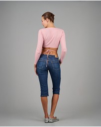 Love and Nostalgia - 'Little Gath’ Capri Jean - Dark Vintage Blue
