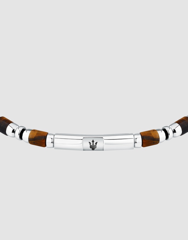 Maserati - Maserati Men's Iconic Agate Tiger Eye Bracelet