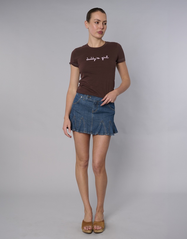 Love and Nostalgia - Paris Mini Skirt Jaded Wash