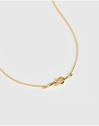 By Charlotte - Love Knot Diamond Necklace