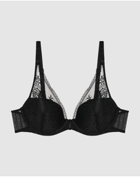 Passionata - Maddie Wired Padded Plunge Bra With Lace