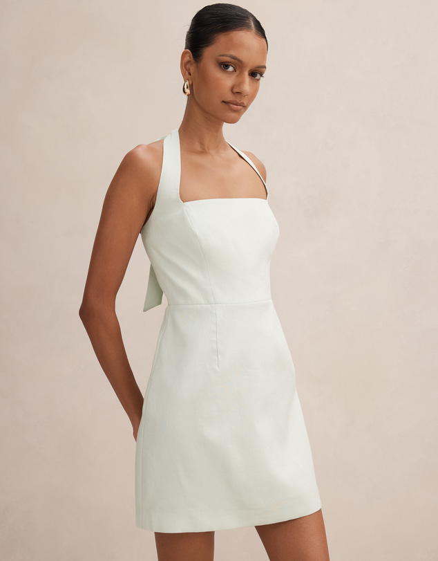 Forever New Petite - Jade Petite Halter Neck Tie Mini Dress