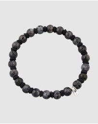 Kuzzoi - ICONIC EXCLUSIVE - Lavakite and Lava Bead Bracelet with Sterling Silver Elements