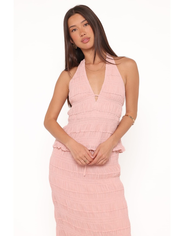 Petal & Pup - Zafira Textured Halter Top - Pink