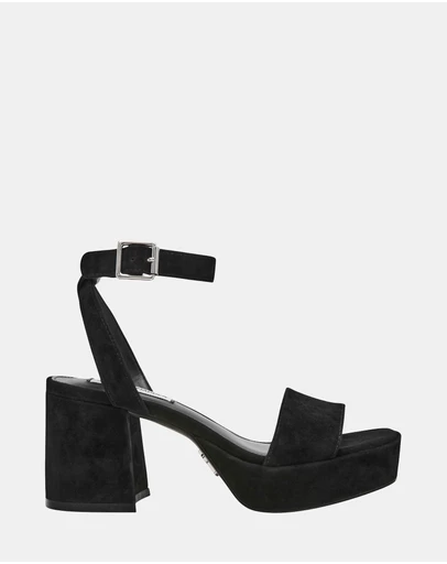 Steve Madden - Mercerr Black Suede Heels