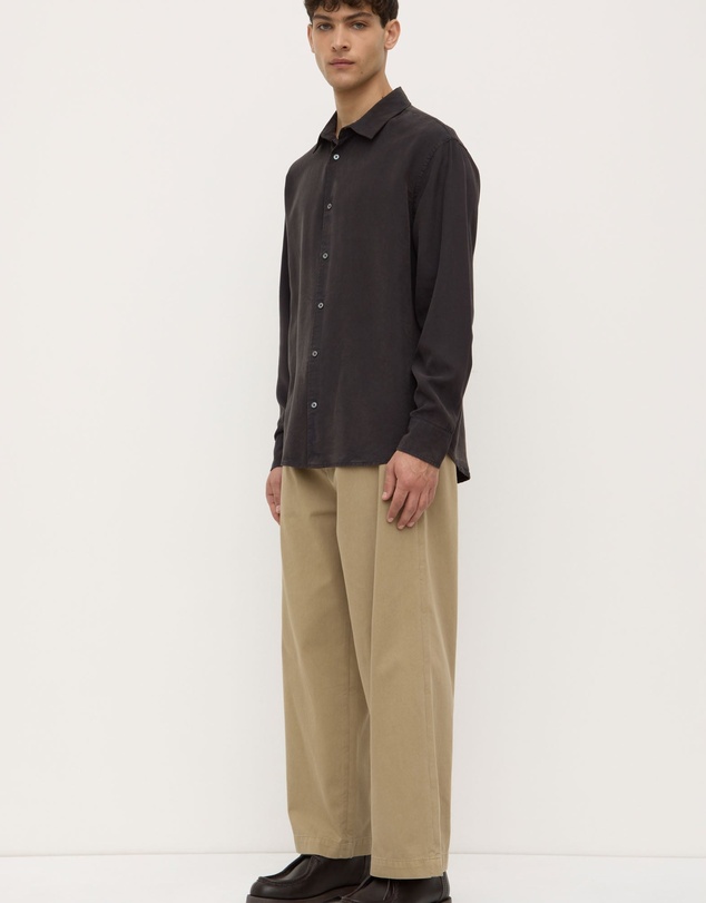 Revibe - Repaired Assembly Label Linen Mens Shirts L/S
