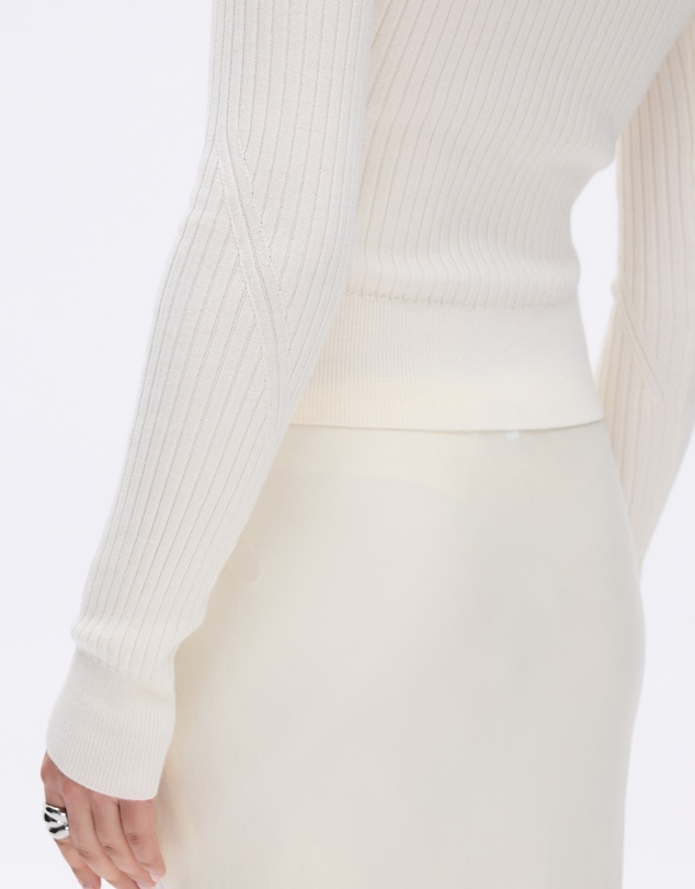 Minima Esenciales - Wren Merino Wool Rib Knit Top