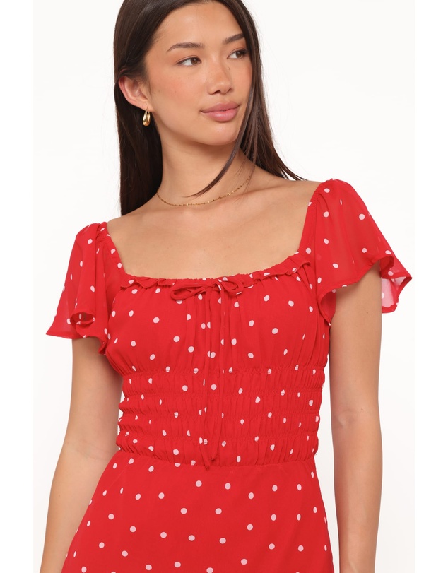 Petal & Pup - Sherrie Maxi Dress - Red Polka Dot