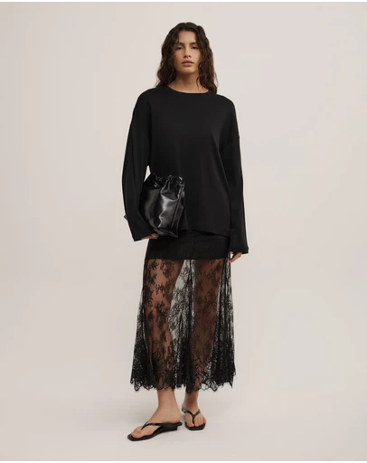 Witchery - Lace Panel Maxi Skirt