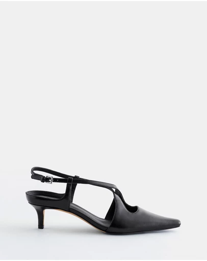 & Other Stories - Criss-Cross Leather Slingback Pumps