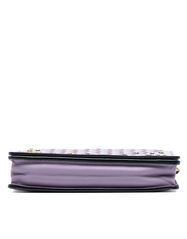 Pre-Loved by Azura Reborn - Pre-Loved Nappa Intrecciato Studded Wallet on Chain