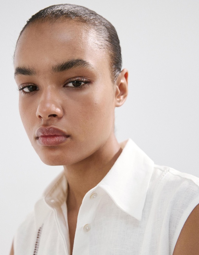 M.N.G - Linen Shirt Dress with Bow
