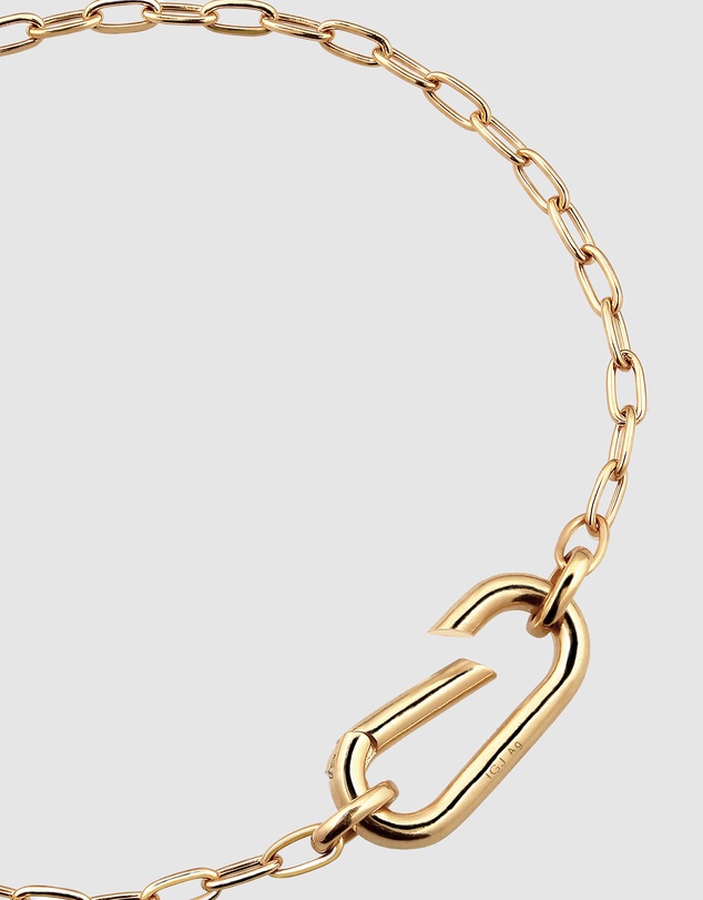 Elli Jewelry - Oval Link Charm Bracelet in Gold-Plated 925 Silver