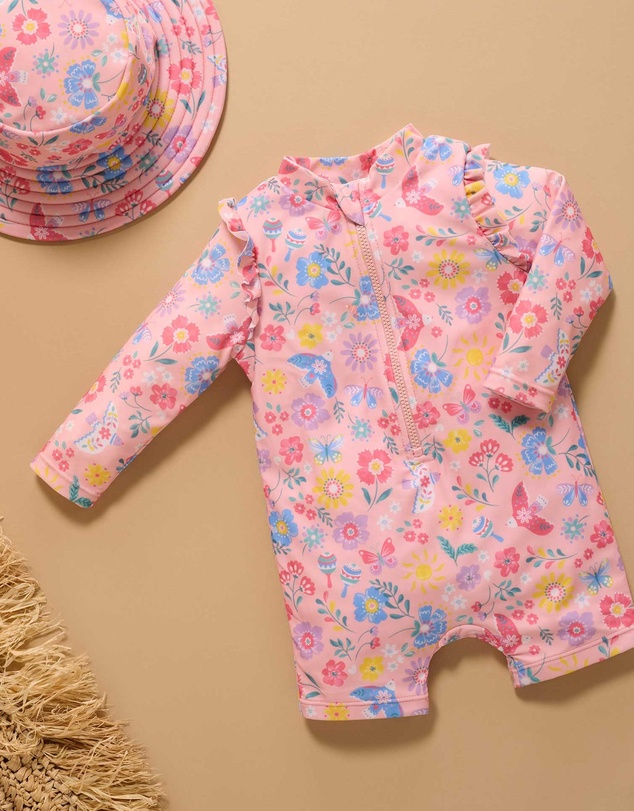 Purebaby - Printed Long Sleeve Rashie- Kids-Babies