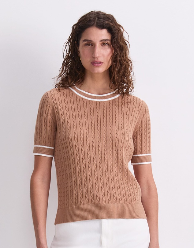 Sportscraft - Elka Cable Short Sleeve Knit