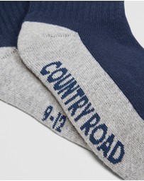 Country Road - Quarter Crew Sock Pack Of 3