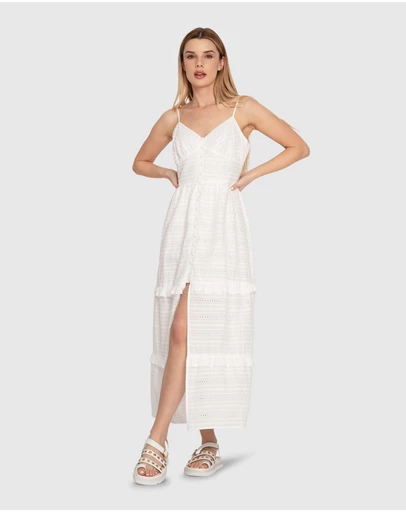 Belle & Bloom - Superstition Tiered Maxi Dress - White