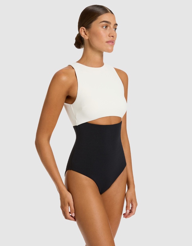 JETS - Versa Rib Cut Out High Neck One-Piece