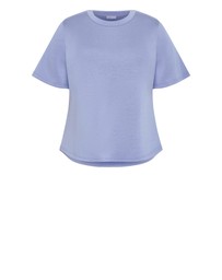 City Chic - Plus size Mae Short Sleeve Top - dusty blue