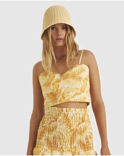 Zerafima - Saffron Leaf Bodice Crop