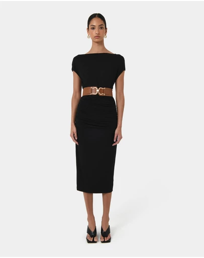 Forcast - Mia Ruched Jersey Dress