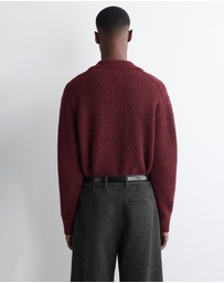 COS - Donegal-Effect Wool Polo Jumper
