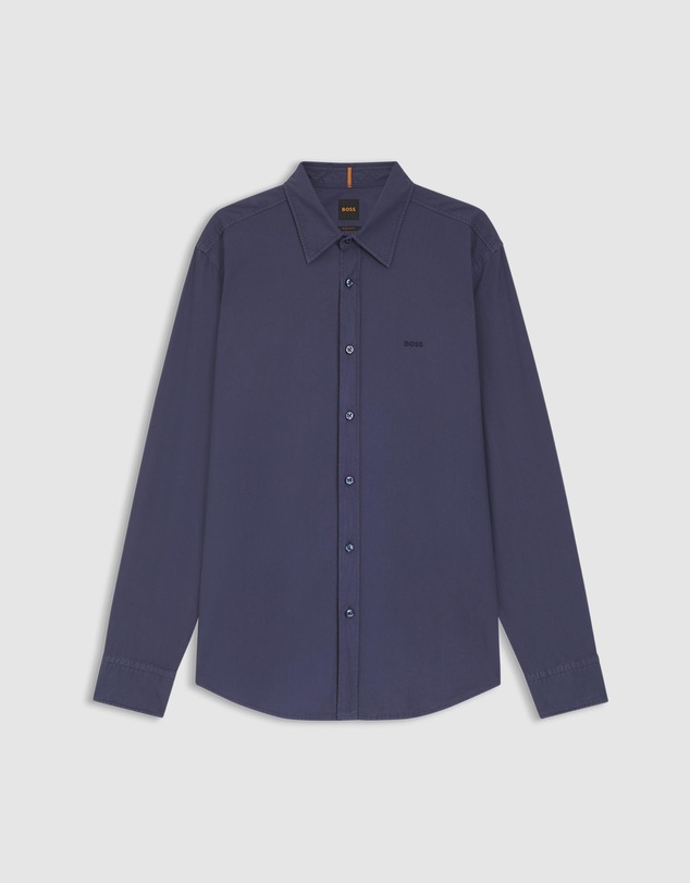 BOSS - Regular-Fit Shirt in Cotton Poplin With Embroidered Logo