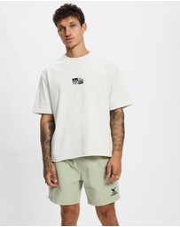 Thrills - Excitement Excitement Embro Box Fit Oversize Cropped Raw Hem Tee