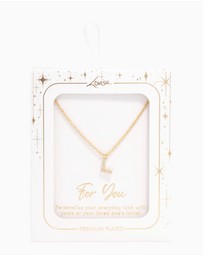 Lovisa - Gold Plated Cubic Zirconia Letter L Necklace