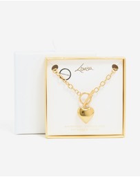 Lovisa - Waterproof Gold Plated Stainless Steel Chunky Heart T&O Necklace