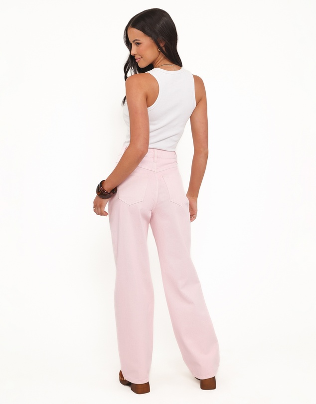 Petal & Pup - Ailis Wide Leg Jean - Dusty Pink