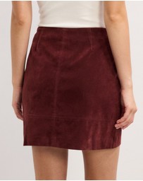 The Fated - Corina Suede Mini Skirt