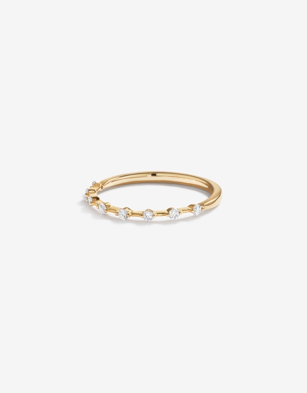 Michael Hill - 0.15 Carat TW Diamond Station Wedding Ring in 14kt Yellow Gold