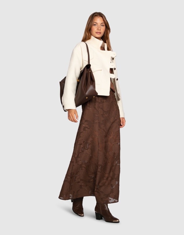 Belle & Bloom - Crystal Skies Cropped Wool Rib Jacket