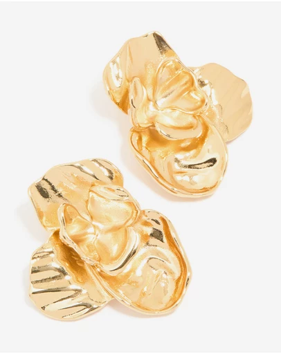 Lovisa - Waterproof Gold Plated Stainless Steel Statement Flower Stud Earrings