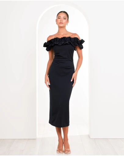 Pilgrim - Clara Off Shoulder Midi Dress