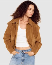 MINKPINK - Faye Faux Suede Jacket