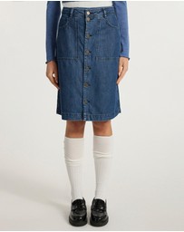 Marcs - Paolo Button Front Denim Skirt