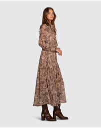 Belle & Bloom - Waterfall Printed Maxi Dress