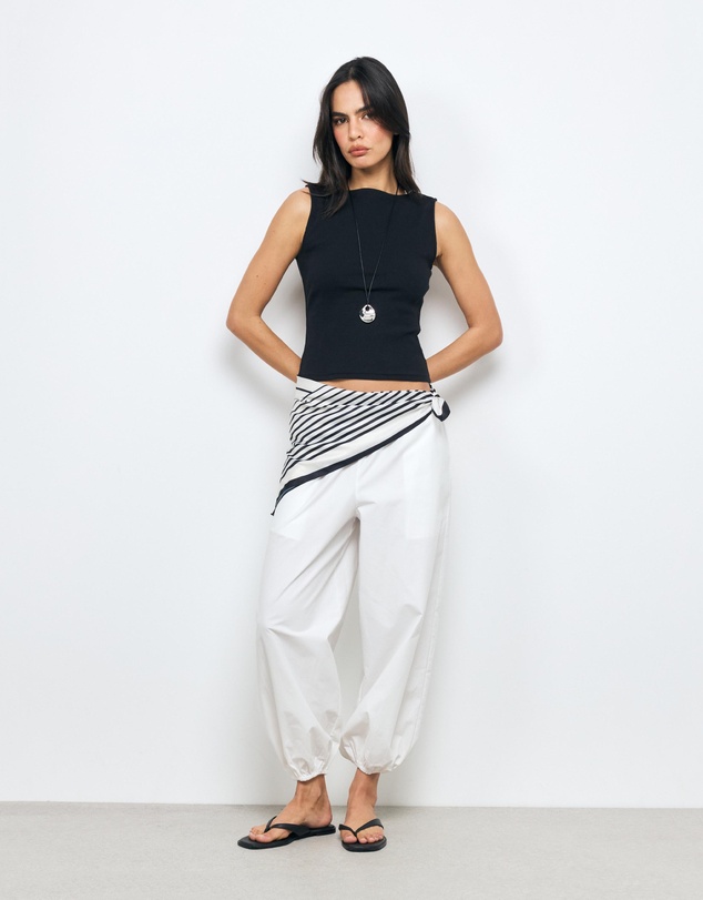 AERE - Tori Cuffed Barrel Pants