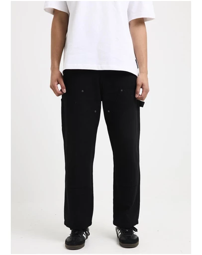 Black Noise White Rain - Cursive Carpenter Pants